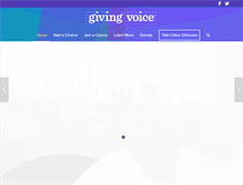 Tablet Screenshot of givingvoicechorus.org